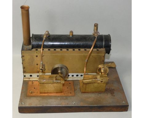 A static live steam engine, height 22cm. 
