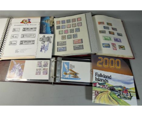 A varied collection of stamp albums and covers, mainly Commonwealth, to include New Zealand, Hong Kong, Falkland Islands and 