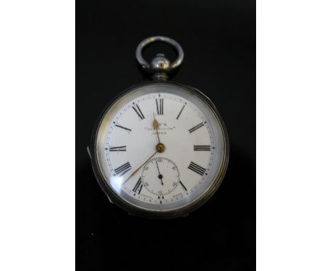 A KAY'S PERFECTION LEVER OPEN FACED MANUAL WIND POCKET WATCH, Dia 5.25 cm