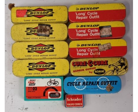 7 Dunlop bicycle repair tins and other tins 