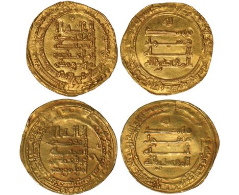 Islamic Coins, Abbasid, al-Muqtadir, dinars (2): al-Ahwaz 319h, wt. 4.06gms. (Bernardi 242Nd; W.427); Tustar min al-Ahwaz 318