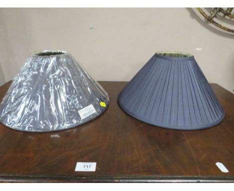 TWO HARRODS BLACK LAMP SHADES