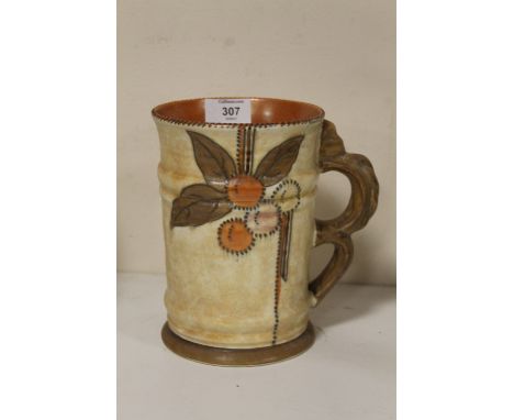 A LARGE CROWN DUCAL CHARLOTTE RHEAD CERAMIC VASE/JUG HEIGHT - 18.5CM 