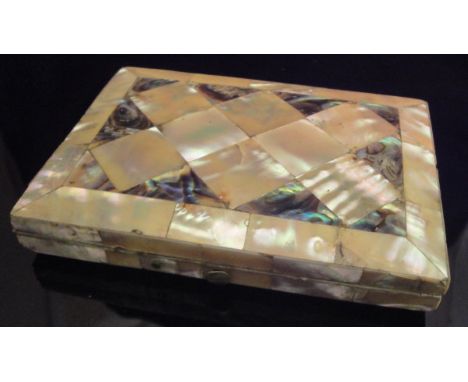 A Victorian mother of pearl card case