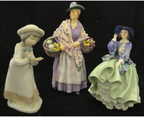 A Royal Doulton figurine "Romany Sue" (HN1758), together with another "Top o' the Hill" (HN1833) and a Nao by Lladro figure o