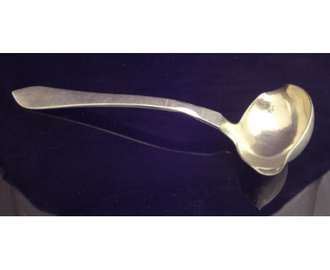 A Georg Jensen silver sauce ladle