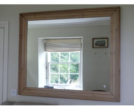 A Large rectangular wall Mirror, H 101 cm x W 121.5 cm. 
