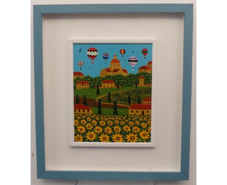 Brian Pollard (b.1954), Montepulciano,&nbsp;acrylic on canvas, signed lower right, 25cm x 20cm, framed, together with a Brian