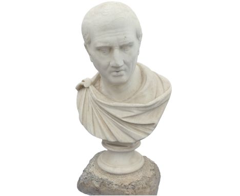 Edward Hodges Baily (1788-1867), a marble portrait bust of a gentleman, inscribed verso Baily 1830, on a turned circular socl