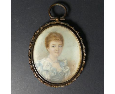 Matilda Austin Carter (19thC-20thC&nbsp; British, died 1923),&nbsp;seven 19thC portrait miniatures, watercolour on ivory, all