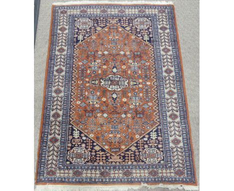 Tribal Rugs; a Persian Qashqai Rug, light brown ground, wool pile on cotton base, 184cm x 130cm. 