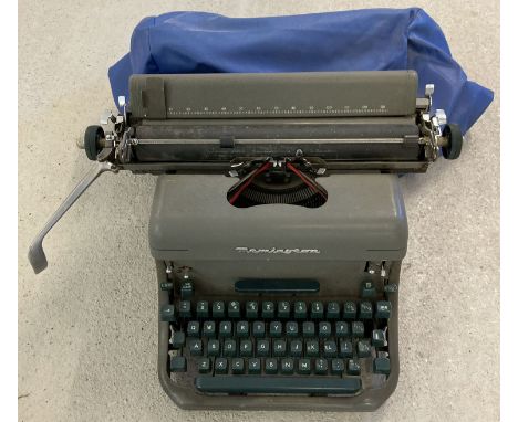 A vintage 1950's Remington typewriter.  