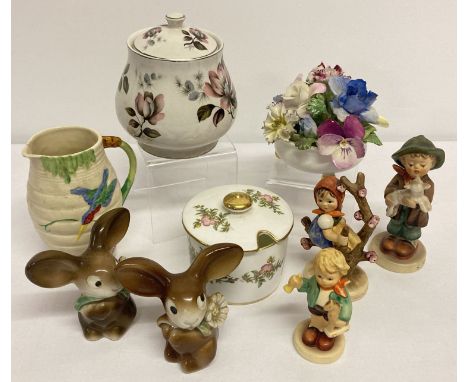 A collection of vintage ceramic items to include Goebel, Minton and Midwinter.  