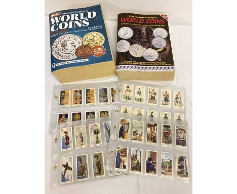 2 KP world coin catalogues; 1995 &amp; 2015 together with a collection of vintage cigarette cards.  Sets of cards comprising: