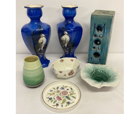 A collection of vintage ceramic items to include Minton, Shelley, Honiton and Royal Doulton.  
