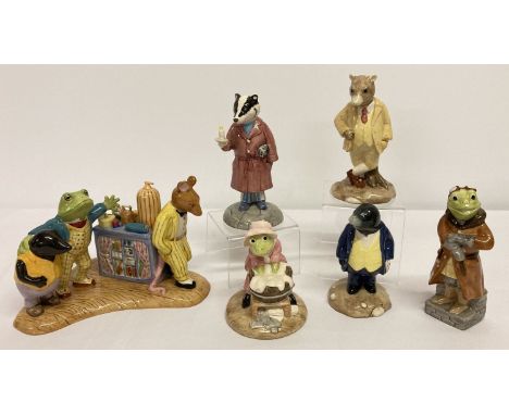 A collection of 6 Ltd Edition ceramic Wind in the Willows figurines by Beswick and Royal Doulton.  Beswick: Badger (WIW 3) #1