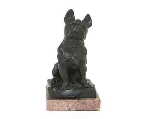 Paul Édouard Dreux (French, 1855-1947)A French bulldogsigned u.r. 'P Dreux', bronze, on a marble base6cm wide11.5cm high incl
