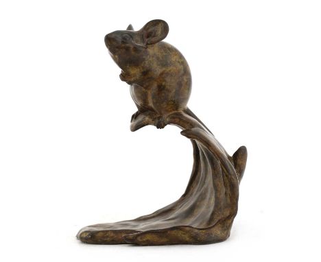 *Nick Bibby (b.1960)A Field Mousebronze with brown patina, signed 'BIBBY' and inscribed 'AC' and impressed 'PE'12cm high*Arti