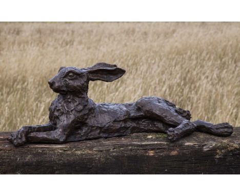 *John Cox (1952-2014)Lying harebronze, foundry stamped75cm wide36cm high*Artist's Resale Right may apply to this lot.