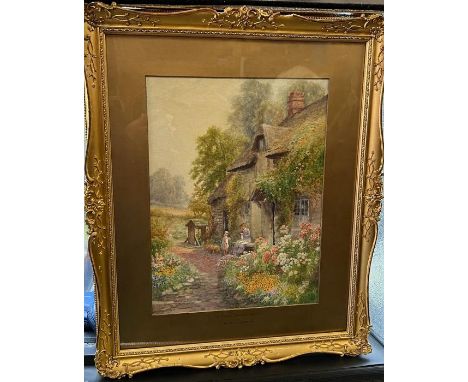 An Arthur Wilkinson cottage picture in gilt frame 39cm x 29cm