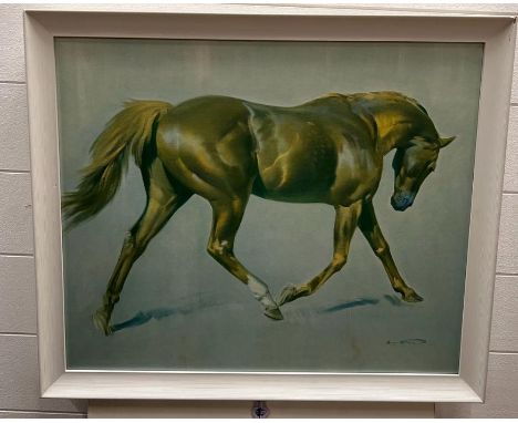 A Mid Century style print of a horse signed lower right