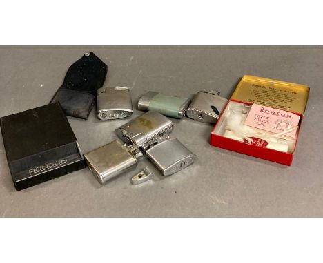 A selection of vintage Ronson lighters 