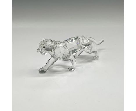 Clear faceted crystal body with smooth tail on this figural that's part of the African Wildlife theme group. Swarovski backst