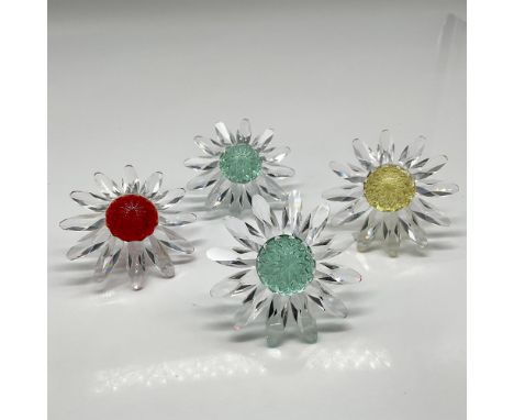 Part of Swarovski Crystal Society Membership Program these crystal flowers are in red, (2) green and yellow crystal. Swarovsk