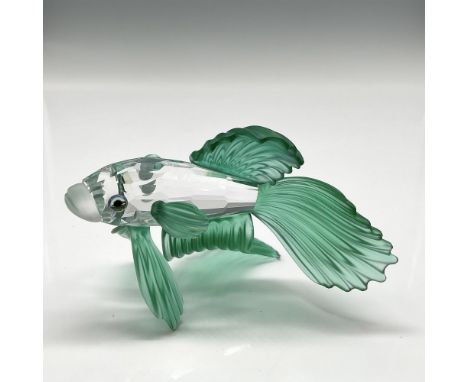 Part of the South Sea group this figure has a clear crystal body, satin crystal mouth with green fins and tail. Swarovski bac