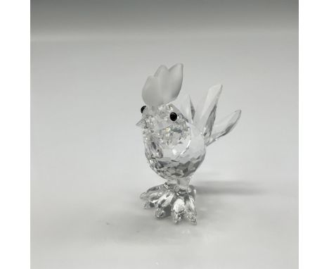 Part of the Barnyard Friends collection this figure has crystal faceted head and body with frosted crystal comb and black cry