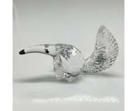 Part of the Endangered Species group, the crystal figural is created with upright, full tail, jet crystal inset eyes and nose