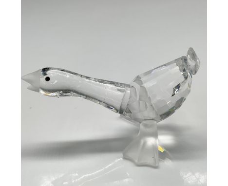Clear crystal figural is part of the Barnyard Friends theme group. Jet crystal inset eyes and satin crystal beak and feet acc