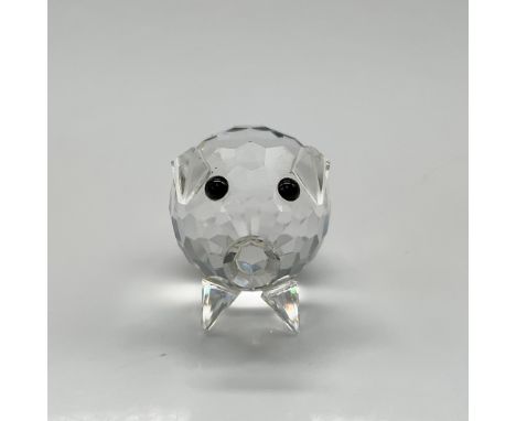 Crystal figural is part of the Barnyard Friends collection. He has jet crystal button eyes, flat crystal nose and rhodium cor