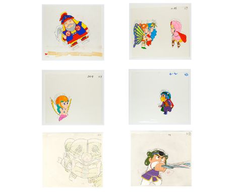 Set of 5 Production CelsSeries: BikkurimanStudio: Toei AnimationDate: 1987-1993Ref: DGMA004/DGMA005/DGM871-6Stuck to sketch