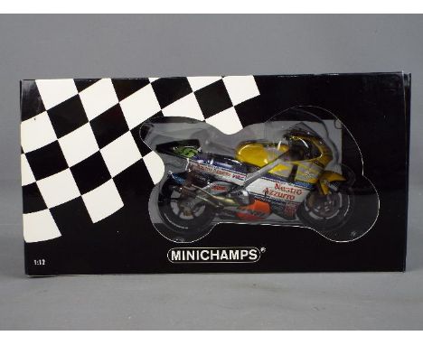 Minichamps - a 1:12 scale diecast model Honda NSR 500, Team Nastro Azzurro, 500cc GP 2001, appears mint in box # 122 016146