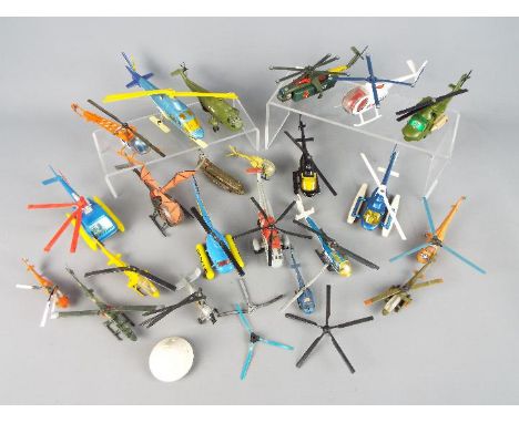 Dinky Toys, Corgi Toys, Matchbox and other - Approximately 20 unboxed diecast helicopters in various scales. Lot includes Cor