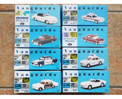 Vanguard - eight 1:43 scale precision diecast model Police vehicles, all appear mint in original boxes