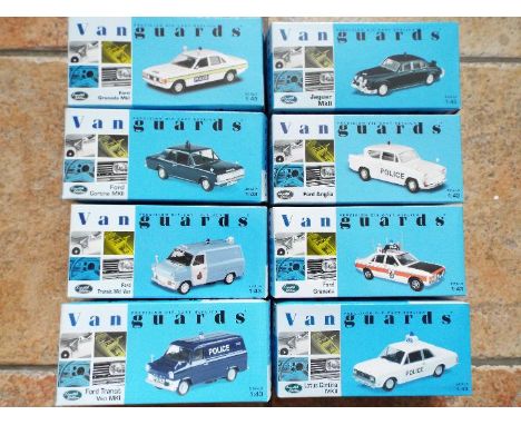 Vanguard - eight 1:43 scale precision diecast model Police vehicles, all appear mint in original boxes