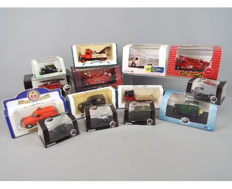Oxford Diecast, Lledo, Fire Brigade Models, Atlas Editions  - A collection of 14 boxed ) diecast vehicles - mainly Fire appli
