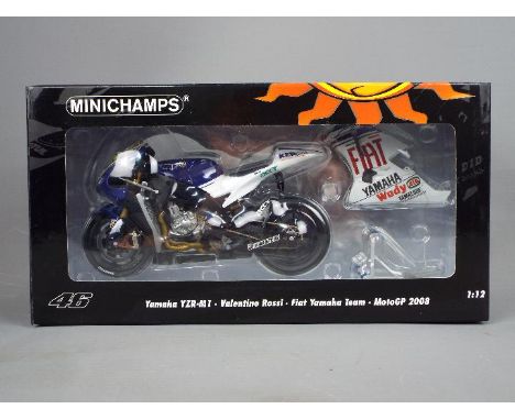 Minichamps Valentino Rossi Collection - a 1:12 scale diecast model Fiat Yamaha Team, MotoGP 2008, appears mint in box # 122 0