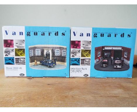 Vanguard - two 1:43 scale Police Dioramas comprising 'Annual Inspection' (Lancs Constabulary) # PD 2002 and 'Police Escort' (