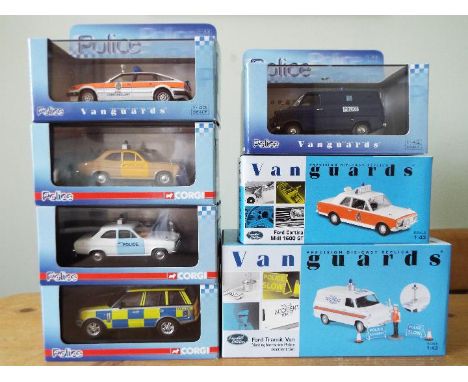 Vanguard - seven 1:43 scale precision diecast model Police vehicles predominantly issued in a limited edition, to include For