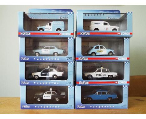 Vanguard - eight 1:43 scale precision diecast model Police vehicles issued in a limited edition, all appear mint in original 