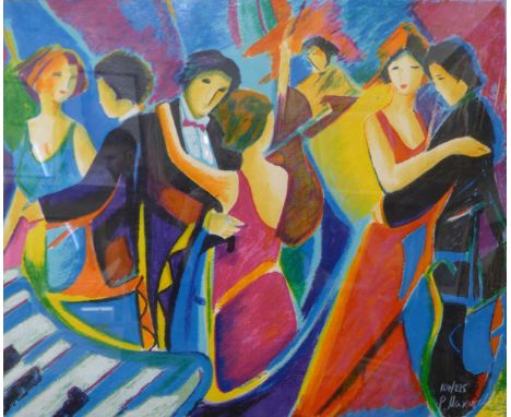 Phillip Maxwell, The Tango Club, limited edition giclee print, numbered 169/225, 51cms x 62cms, framed 