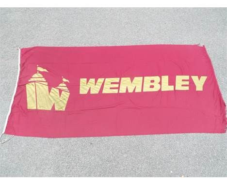 Wembley Stadium - an item of memorabilia from the 'End of an Era' sale 2000 - WEMBLEY Flag measuring 1.33 m x 2.75 m with AXA