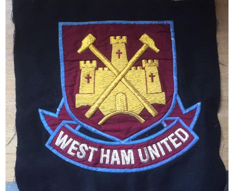 West Ham Football Item - a very large sewn patch of West Ham United’s club badge measuring 17 x 17 inches (1) Very Good