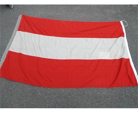 Wembley Stadium - an item of memorabilia from the 'End of an Era' sale 2000 - AUSTRIA Flag measuring 3.66 m x 4.57 m with AXA
