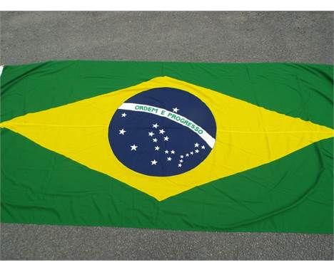 Wembley Stadium - an item of memorabilia from the 'End of an Era' sale 2000 - Brasil Flag measuring 1.83 m x 3.66 m bearing o