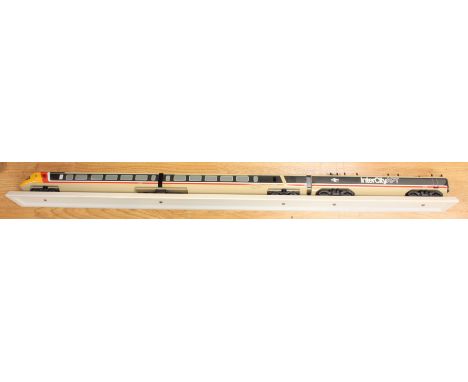 A large scale model of the Advanced Passenger Train in Intercity APT colours as issued to travel agents before the aborted in