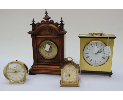 Oak mantle clock, some restoration required, Kienzle mantle clock circa 1950s, Westclox 'baby ben' clock brass miniature Swiz